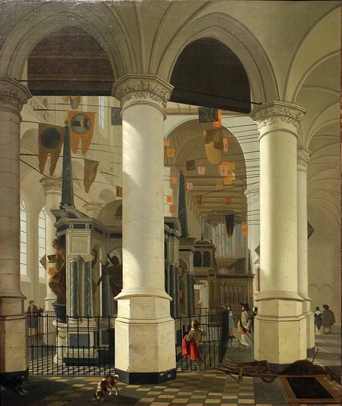 Interno della chiesa di Delft con la tomba di Guglielmo il silenzioso - Speed Art Museum